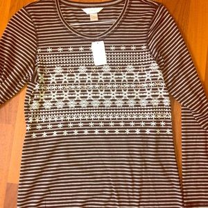 Black and white Christopher & Banks long sleeve